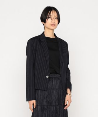 ＜BASILE28 (Women)＞マニッシュストライプ　ジャケット（２８０６ＪＫ０６）