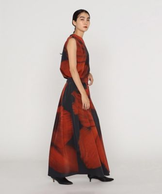 ＣＨＡＲＣＯＡＬ　＆　ＲＥＤ　ＳＨＡＤＥ　ロングタックスカート（２８０７ＦＩ０４）