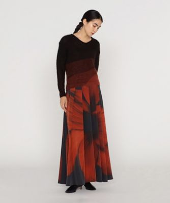 ＣＨＡＲＣＯＡＬ　＆　ＲＥＤ　ＳＨＡＤＥ　ロングタックスカート（２８０７ＦＩ０４）