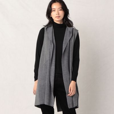 ＜BASILE28 (Women)＞ストレッチフラノ　ジレ（２８０８ＶＥ０５）