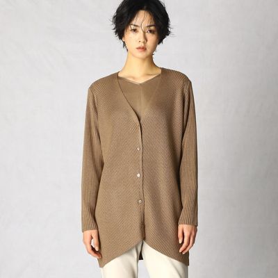 ＜BASILE28 (Women)＞リブニットロングカーディガン（２８０９ＩＴ０７）