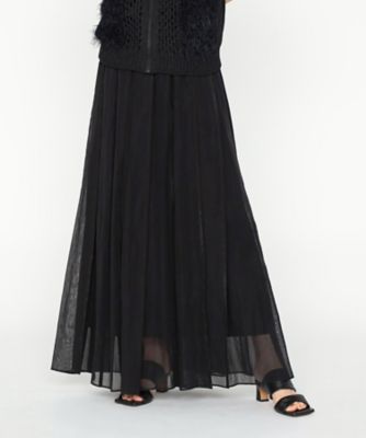 100／2オーガンジー洗い加工 パイピングタックスカート