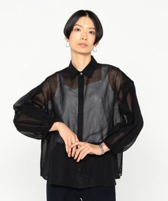 ＜BASILE28 (Women)＞１００／２オーガンジー洗い加工　ボリュームスリーブシャツ（２８１０ＨＫ０５）
