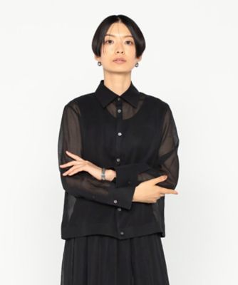 ＜BASILE28 (Women)＞１００／２オーガンジー洗い加工　ショートシャツ（２８１０ＨＫ０６）