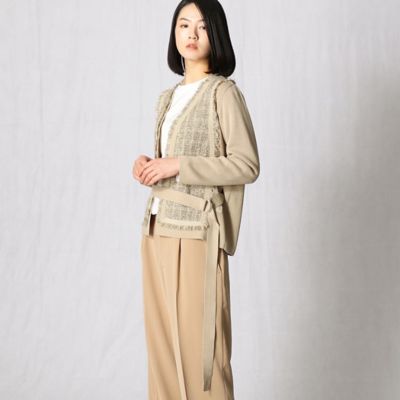 ＜BASILE28 (Women)＞〔ＰＡＯＬＥＴＴＩ〕ツイード　ニットカーディガン（２８１０ＩＹ１３）