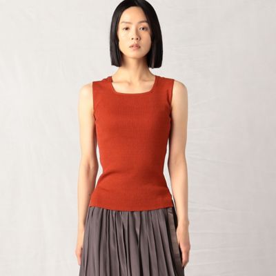 アンサンブル対応】リネンナイロン ニットタンクトップ