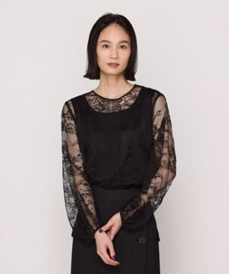 ＜BASILE28 (Women)＞Ｌｕｘｕｒｙ　Ｕｐ　レースブラウス（２８１３ＢＩ０６）