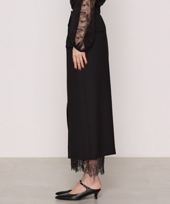 Ｌｕｘｕｒｙ　Ｕｐ　リバーレース付き巻きスカート（２８１３ＦＩ０５）