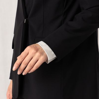 【セットアップ対応】ナイロントリコット　Ｖカラーロングジャケット（２８１３ＧＡ０４）