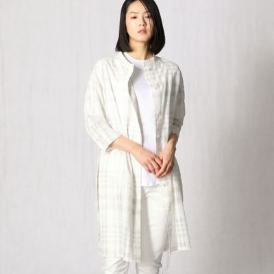 ＜BASILE28 (Women)＞ドビーチェック　シャツドレス（２８１６ＯＹ０３）