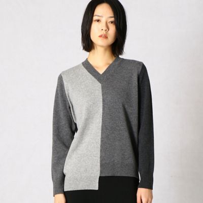 カラーブロック配色　Ｖネックプルオーバー（２８１８ＩＷ１８）