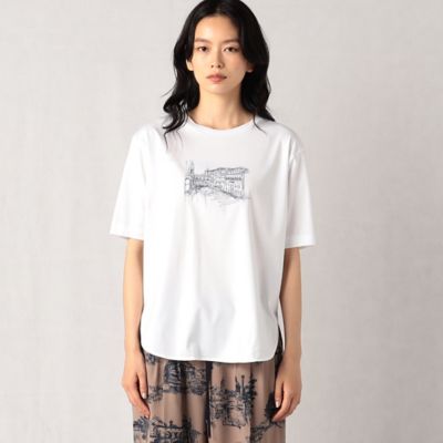 フィレンツェモチーフ ドローイング刺繍Tシャツ（2818TC09 