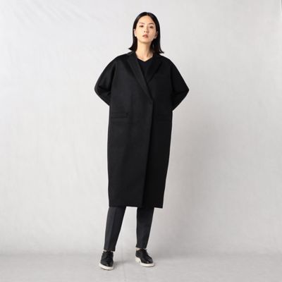 美品【一生モノ】BASILE28　高級カシミヤコート　茶　40/L