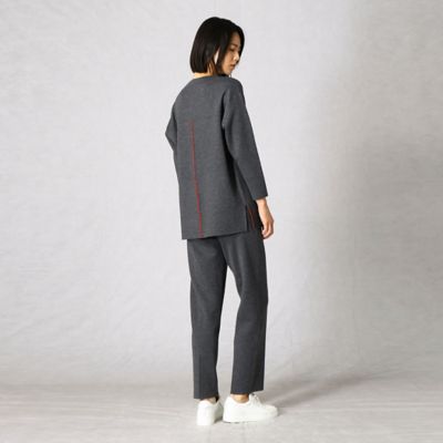 【セットアップ対応】コネクションニット　裏配色プルオーバー（２８１９ＩＷ１５）
