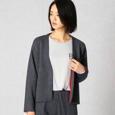 ＜BASILE28 (Women)＞【セットアップ対応】　コネクションニット　裏配色カーディガン（２８１９ＩＷ１６）