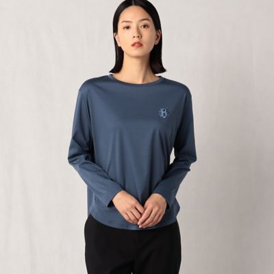 ハイゲージクリアスムース　エンブレム刺繍長袖Ｔシャツ（２８２０ＴＡ０４）