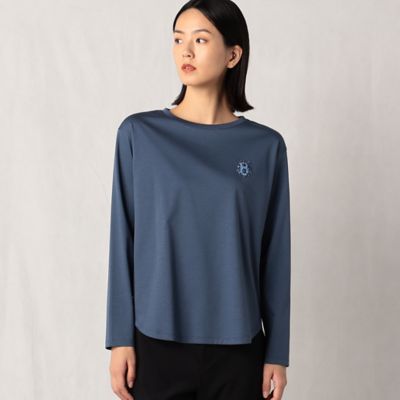 ハイゲージクリアスムース　エンブレム刺繍長袖Ｔシャツ（２８２０ＴＡ０４）