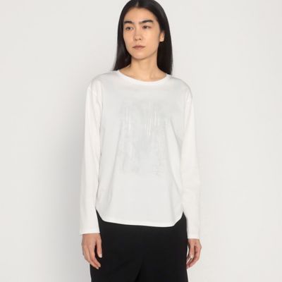 ＜BASILE28 (Women)＞プレミアムスムース　グラデーションプリント　長袖Ｔシャツ（２８２０ＴＧ０１）