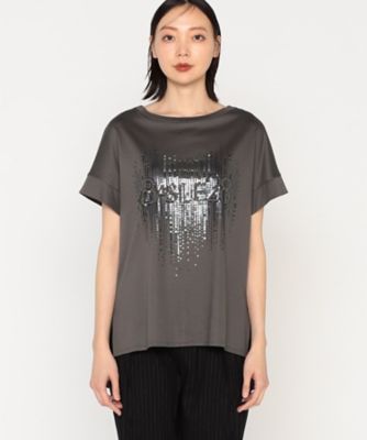 Ａｒｉｏｌｉｔｙスムース　ナイアガラスパンコール刺繍Ｔシャツ（２８２０ＴＧ０６）
