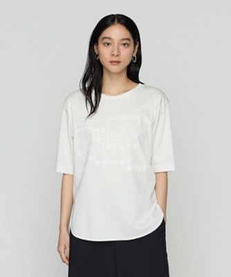＜BASILE28 (Women)＞プレミアムスムース　デジロゴプリントＴシャツ（２８２０ＴＫ１１）