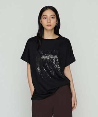 ＜BASILE28 (Women)＞プレミアムスムース　ヘリンボーン刺繍Ｔシャツ（２８２０ＴＫ１４）