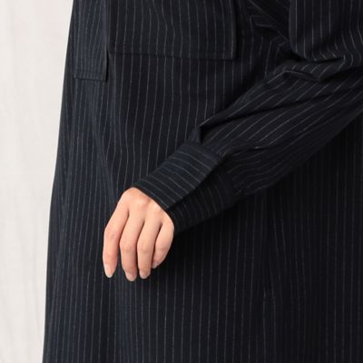 【セットアップ対応】ウールフィール　ロングシャツ（２８２１ＨＡ１０）