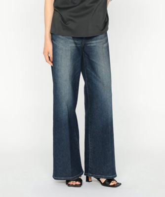 BASILE28 (Women)/バジーレヴェントット 11.5OZムラ染め糸左綾ストレッチデニム ワイドパンツ(2822PK14) アオ パンツ・ズボン【三越伊勢丹/公式】