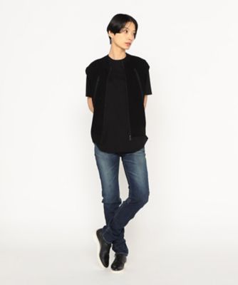 11．5OZムラ染め糸左綾ストレッチデニム スリムデニムパンツ