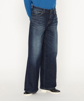 BASILE28 (Women)/バジーレヴェントット 11.5OZムラ染め糸左綾ストレッチデニム ワイドデニムパンツ(2822PM14) アオ パンツ・ズボン【三越伊勢丹/公式】