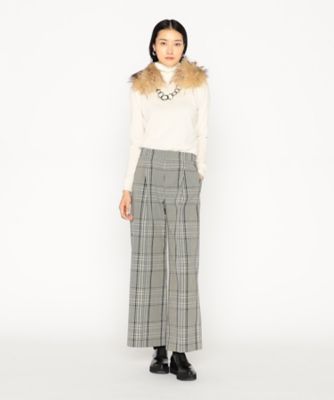 T／Wグレンチェック ワイドパンツ（2822PM15） | BASILE28