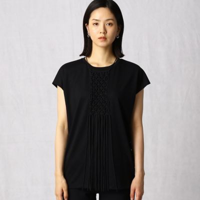 マクラメ　フレンチスリーブＴシャツ（２８２３ＥＹ１１）