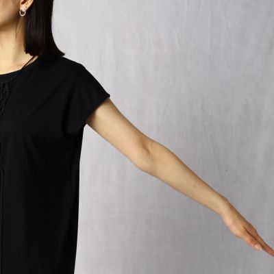 マクラメ　フレンチスリーブＴシャツ（２８２３ＥＹ１１）