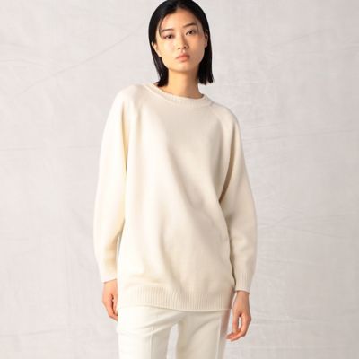 ＜BASILE28 (Women)＞ラグランスリーブスムース　ニットプルオーバー（２８２３ＩＥ１７）