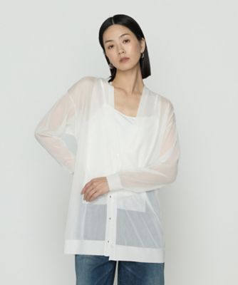 ＜BASILE28 (Women)＞シアーＶネック　カーディガン（２８２３ＩＫ１２）