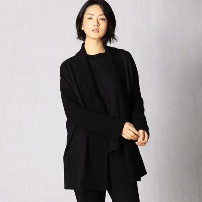 ＜BASILE28 (Women)＞【セットアップ対応】　ウール圧縮ストレッチ　ロングカーディガン（２８２７ＣＷ０２）