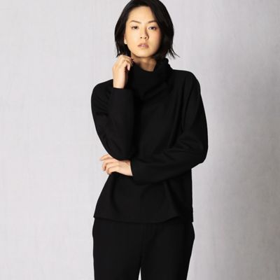 ＜BASILE28 (Women)＞【セットアップ対応】　ウール圧縮ストレッチ　スヌード付きプルオーバー（２８２７ＥＷ０７）