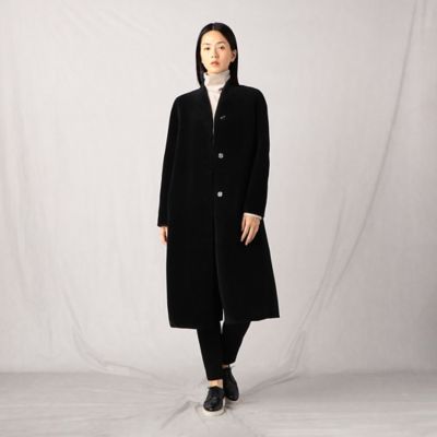 ＜BASILE28 (Women)＞フェイクムートン　ノーカラーコート（２８２７ＭＡ０３）