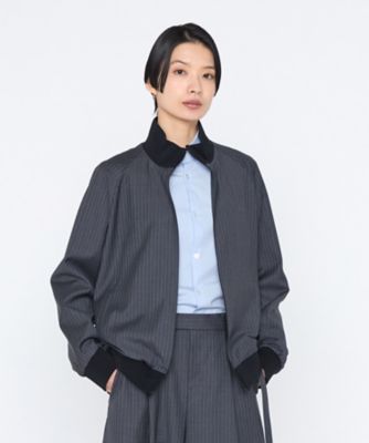 ＜BASILE28 (Women)＞〔　＋サイズ　〕　〔ＲＥＤＡ〕片柄ストライプ　トラックジャケット（２８６１ＶＯ０２）