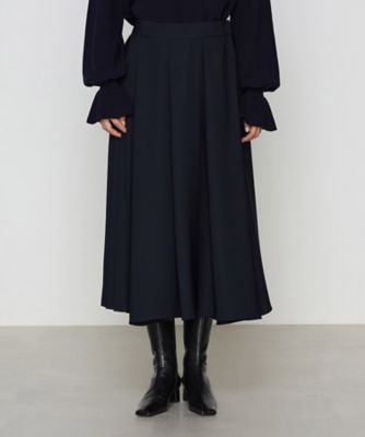 〔　＋サイズ　〕プルエラフールバックサテン　ミモレ丈タックプリーツスカート（２８６２ＦＫ０４）