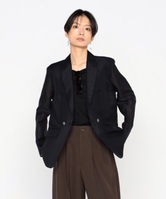 ＜BASILE28 (Women)＞〔　＋サイズ　〕　シルク麻二重織　ジャケット（２８６３ＪＭ０１）