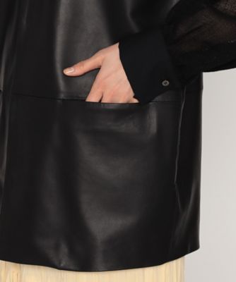 〔　＋サイズ　〕　ＭＡＴＣＨ　ＷＩＴＨ　ＬＥＡＴＥＲ　ジレ（２８６３ＬＫ０１）