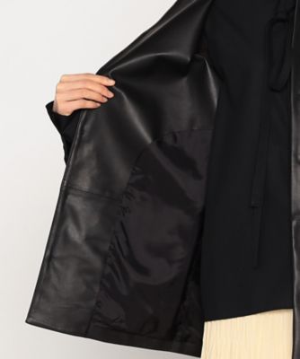 〔　＋サイズ　〕　ＭＡＴＣＨ　ＷＩＴＨ　ＬＥＡＴＥＲ　ジレ（２８６３ＬＫ０１）