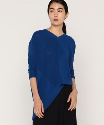 ＜BASILE28 (Women)＞〔　＋サイズ　〕　マニッシュ・アップ　片畦ニットプルオーバー（２８６４ＩＧ０６）