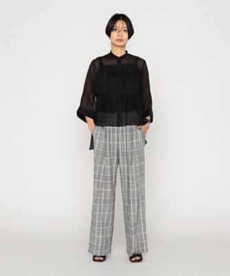〔　＋サイズ　〕　ＢＬＡＣＫ　ＴＷＥＥＤ　パンツ（２８６４ＰＫ０５）