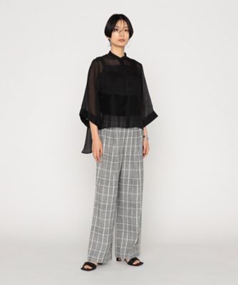 〔　＋サイズ　〕　ＢＬＡＣＫ　ＴＷＥＥＤ　パンツ（２８６４ＰＫ０５）
