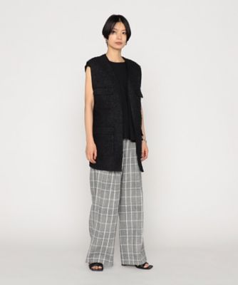 〔　＋サイズ　〕　ＢＬＡＣＫ　ＴＷＥＥＤ　パンツ（２８６４ＰＫ０５）