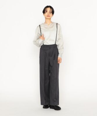 バンバンバン ＋サイズ 〕 60ギャバ サスペンダー付きパンツ