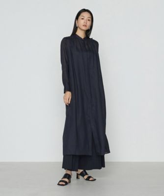 〔　＋サイズ　〕　マニッシュストライプ　シャツドレス（２８６６ＯＫ０４）