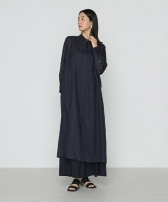 〔　＋サイズ　〕　マニッシュストライプ　シャツドレス（２８６６ＯＫ０４）