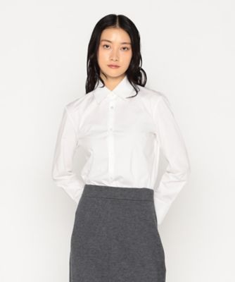 ＜BASILE28 (Women)＞〔　＋サイズ　〕　コットンストレッチ　ベーシックシャツ（２８６７ＨＭ０４）